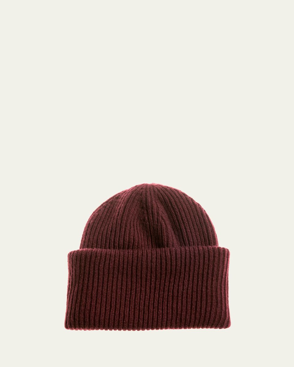 Ribbed Cashmere Beanie